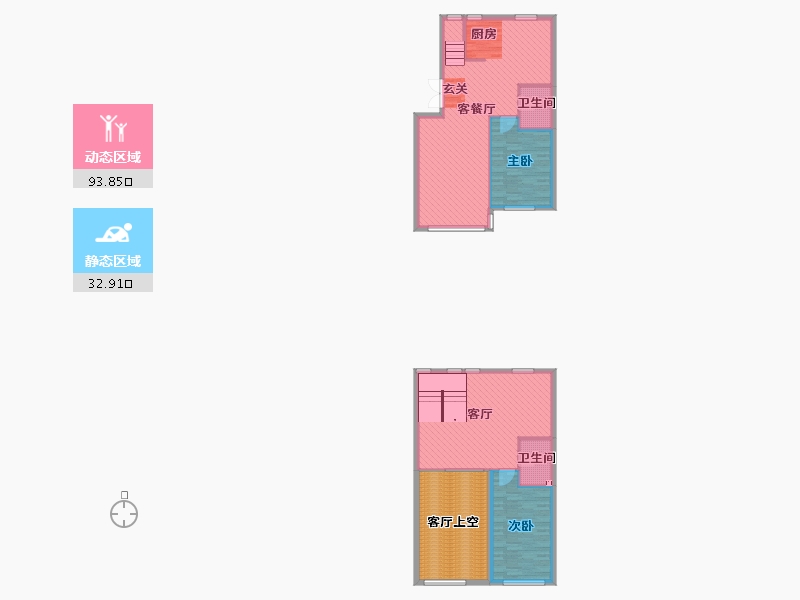 辽宁省-营口市-红运・河畔新城-136.56-户型库-动静分区