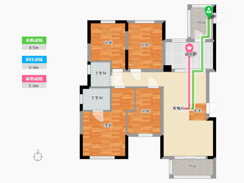 四川省-成都市-远大优悠风景-96.40-户型库-动静线