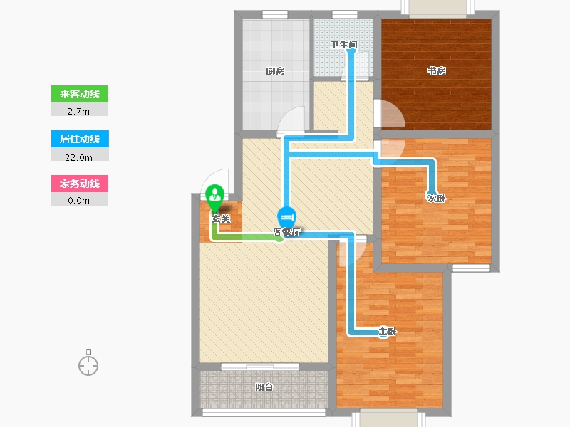 江苏省-宿迁市-左岸逸品-88.00-户型库-动静线