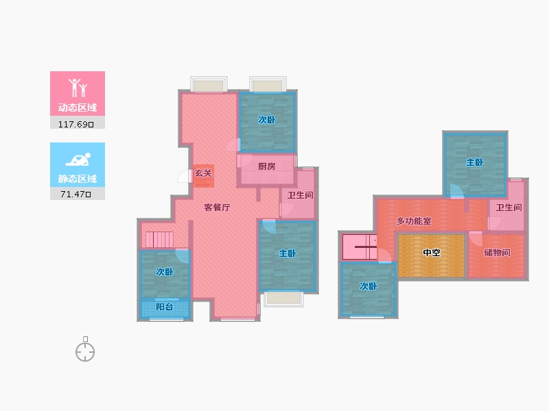 山东省-济宁市-济宁人文嘉园-176.23-户型库-动静分区