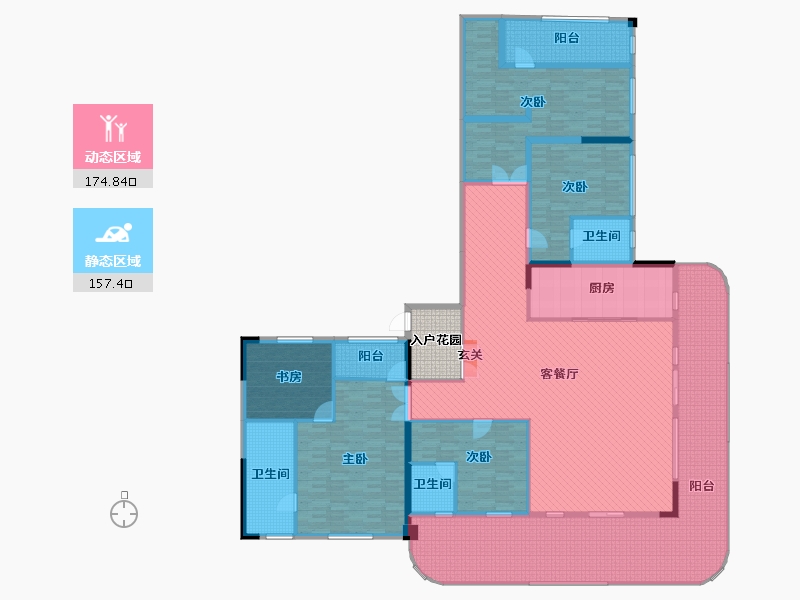 重庆-重庆市-欧鹏教育城-311.32-户型库-动静分区