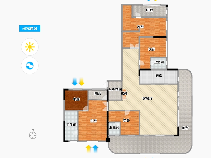 重庆-重庆市-欧鹏教育城-311.32-户型库-采光通风