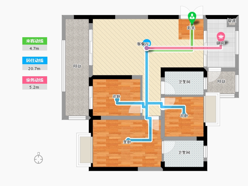 江西省-九江市-金鹏城-89.42-户型库-动静线