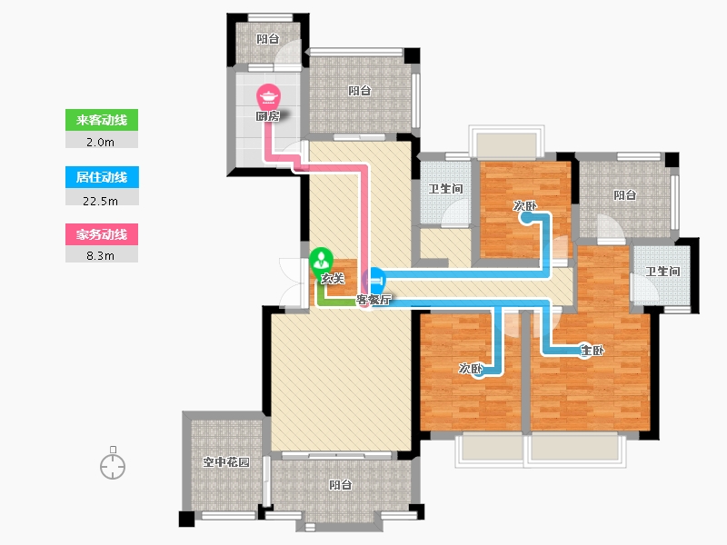 浙江省-金华市-溪西帝景-117.72-户型库-动静线