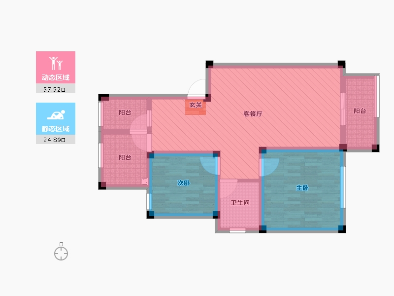 安徽省-滁州市-峰汇国际-71.67-户型库-动静分区