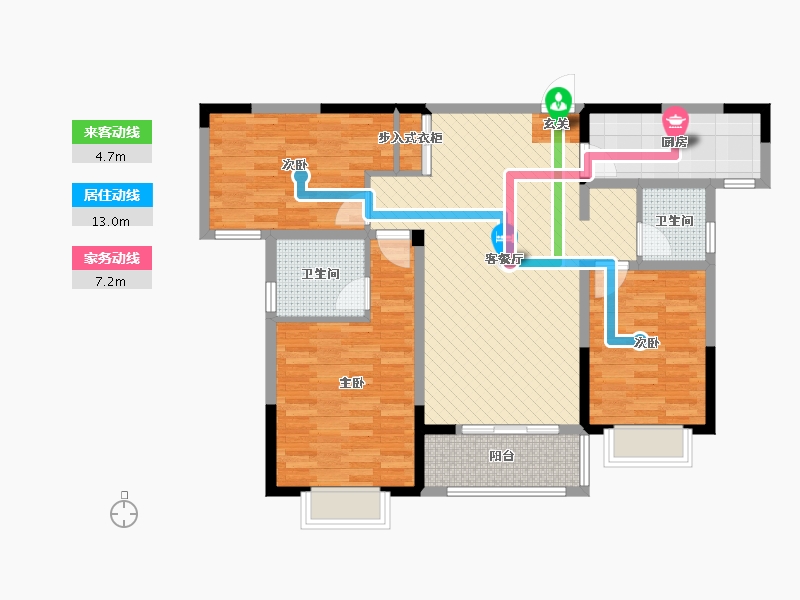 河南省-南阳市-先锋橡树湾-101.00-户型库-动静线