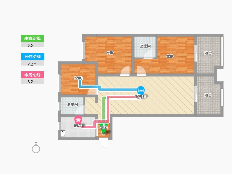 江苏省-徐州市-阳光凯旋城-96.89-户型库-动静线