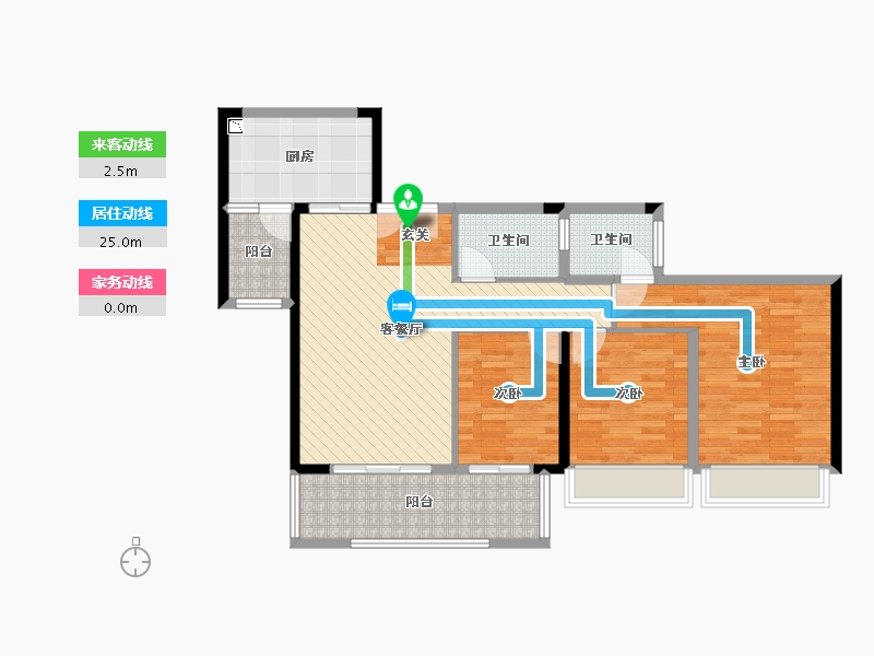 广东省-惠州市-方直珑湖湾-94.13-户型库-动静线