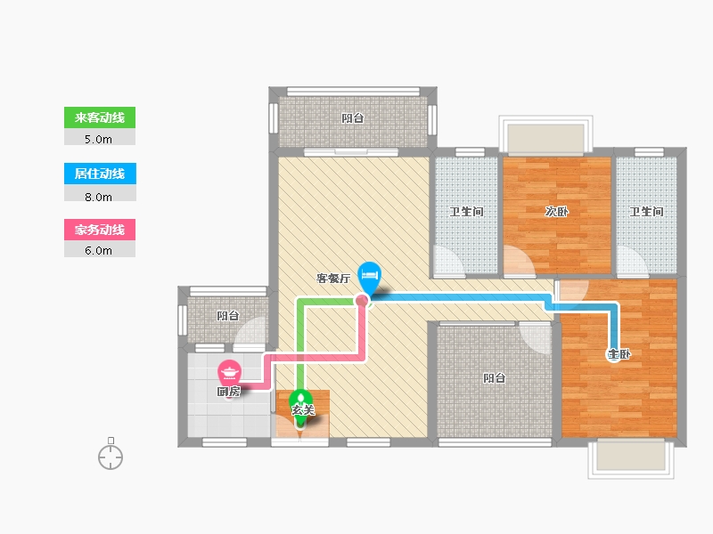 湖北省-黄冈市-麻城市蓝翔万象城-88.15-户型库-动静线