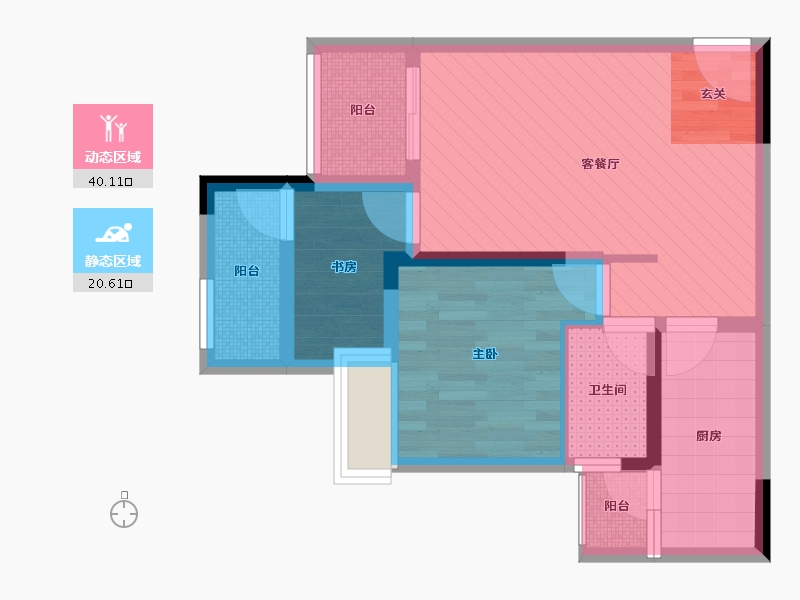 重庆-重庆市-光亮天润城-51.12-户型库-动静分区