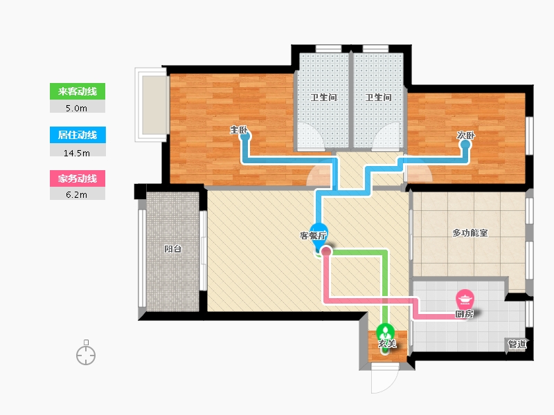 福建省-福州市-马尾正荣-83.22-户型库-动静线