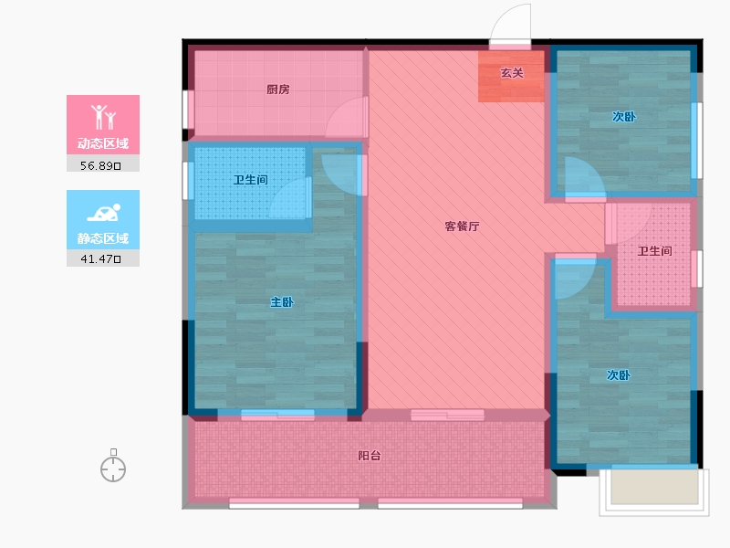 湖北省-十堰市-汉成天地-85.01-户型库-动静分区