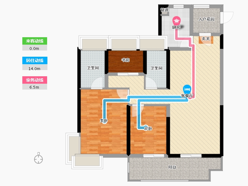 江苏省-镇江市-建华悦景台-93.03-户型库-动静线