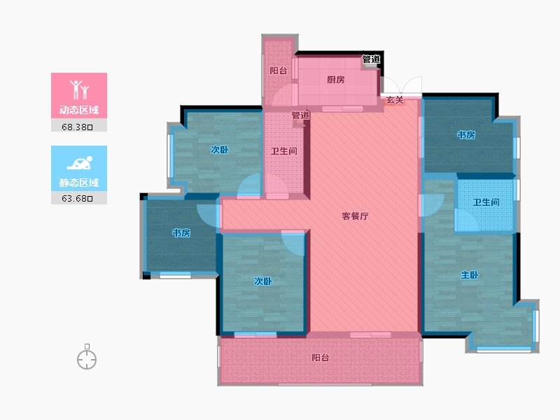 广西壮族自治区-南宁市-万达茂-115.20-户型库-动静分区