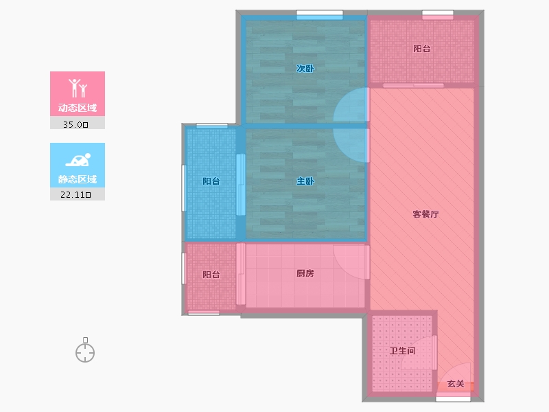 北京-北京市-北沙滩7号院-2号楼-49.98-户型库-动静分区