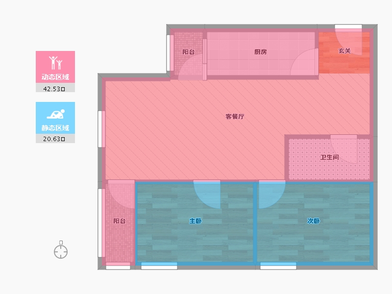 北京-北京市-莲香园-56.31-户型库-动静分区