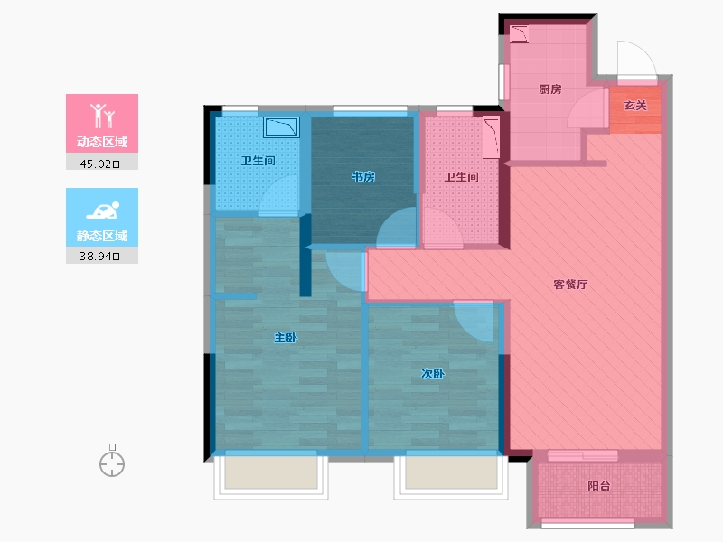 浙江省-湖州市-大家漾山府-73.21-户型库-动静分区