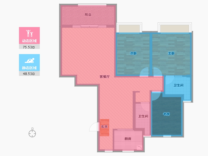 江苏省-苏州市-龙庭华府-109.00-户型库-动静分区