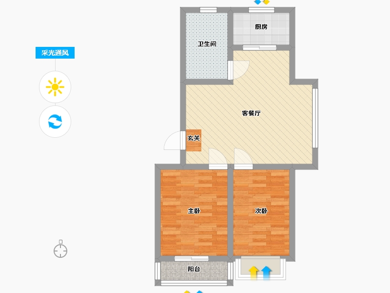 山东省-日照市-山海名都-58.85-户型库-采光通风