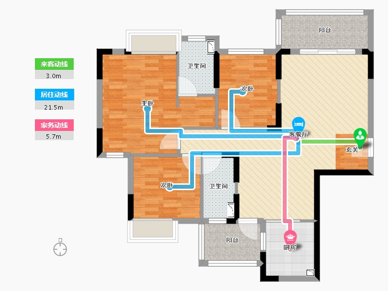 广东省-江门市-宝源-90.54-户型库-动静线