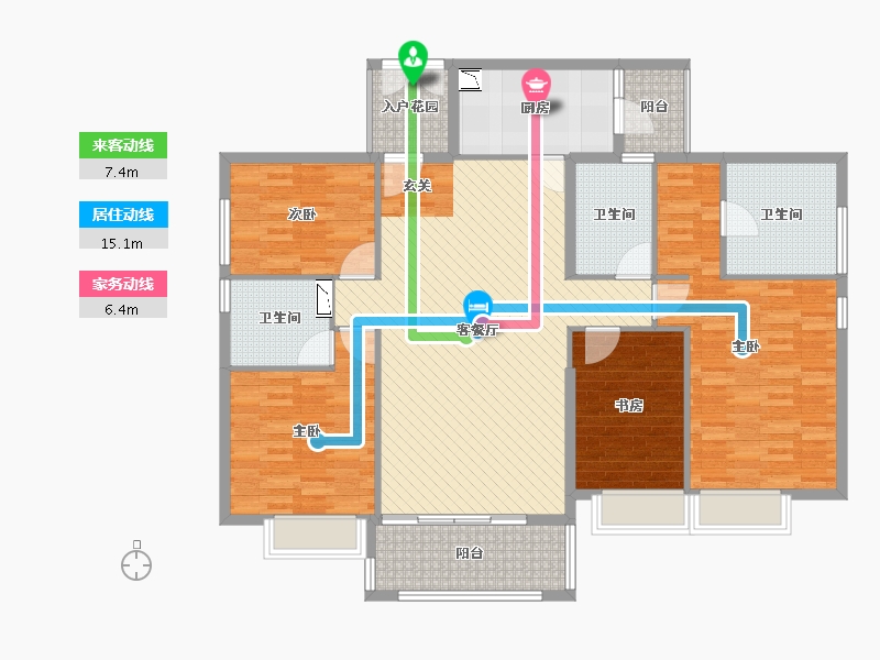 广东省-深圳市-华润城润府(二期)-139.07-户型库-动静线