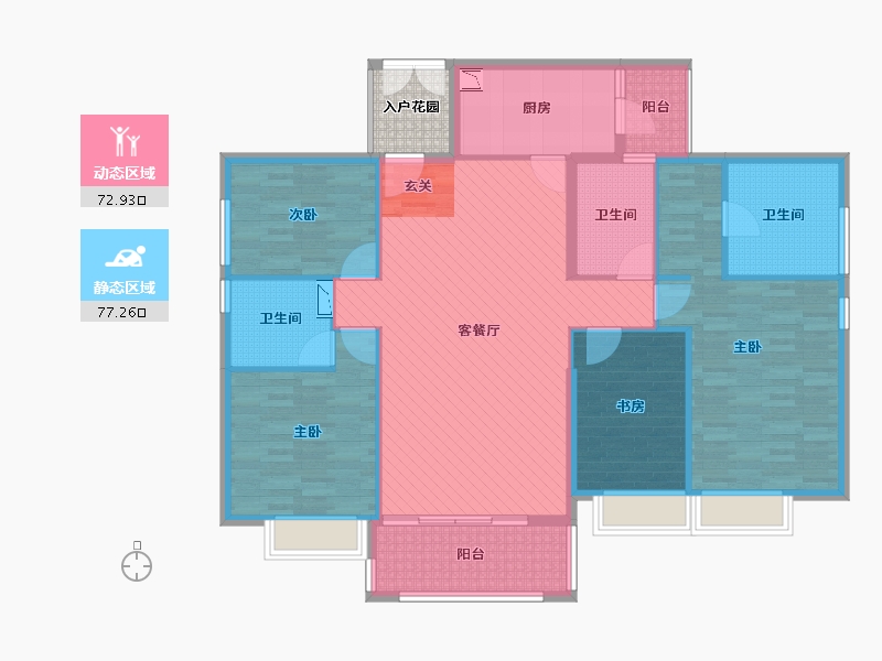 广东省-深圳市-华润城润府(二期)-139.07-户型库-动静分区