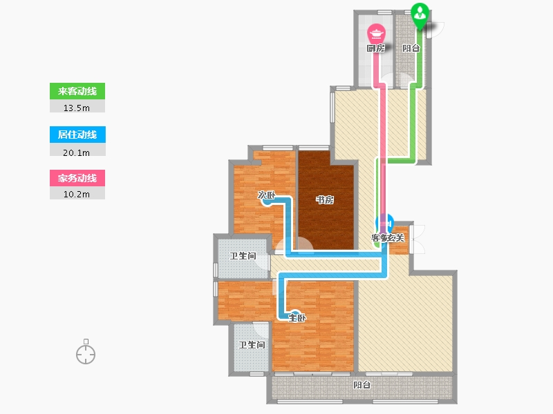 河北省-邯郸市-鑫域国际-155.99-户型库-动静线