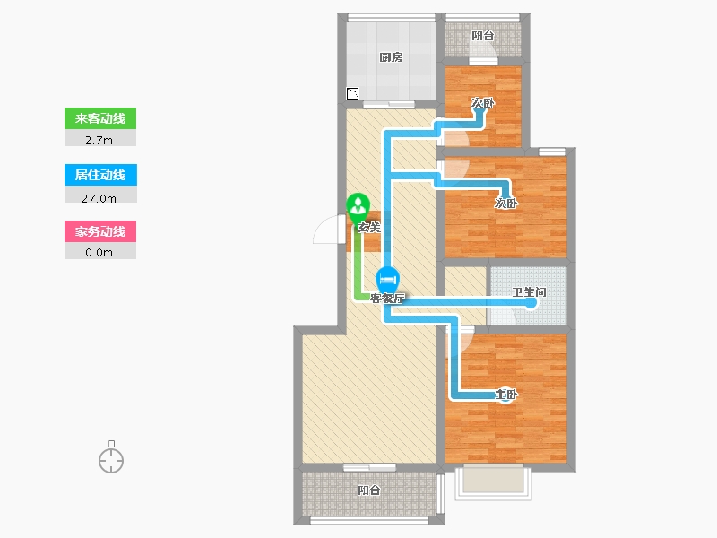 山西省-临汾市-古韵新村-83.71-户型库-动静线