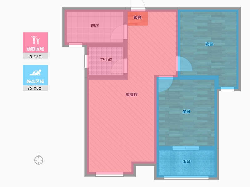 河南省-新乡市-华天公馆-70.00-户型库-动静分区