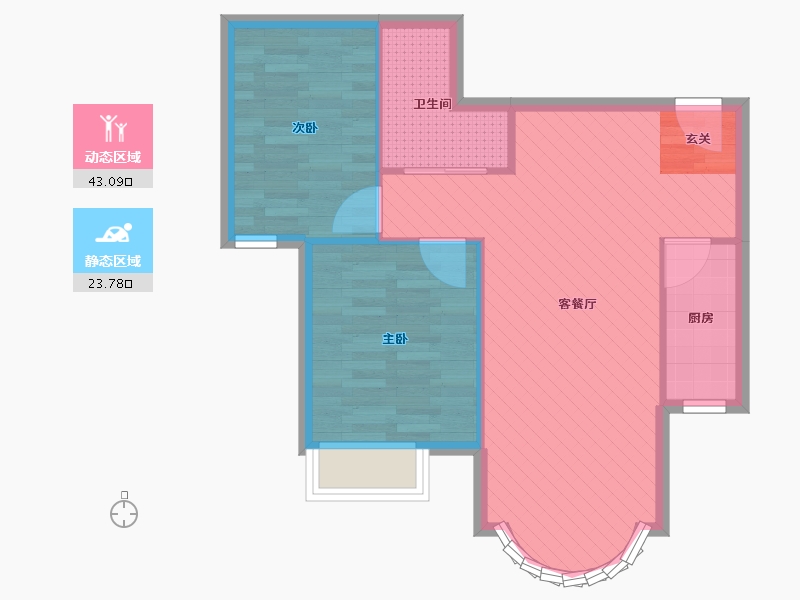 河北省-廊坊市-夏威夷南湾-60.23-户型库-动静分区