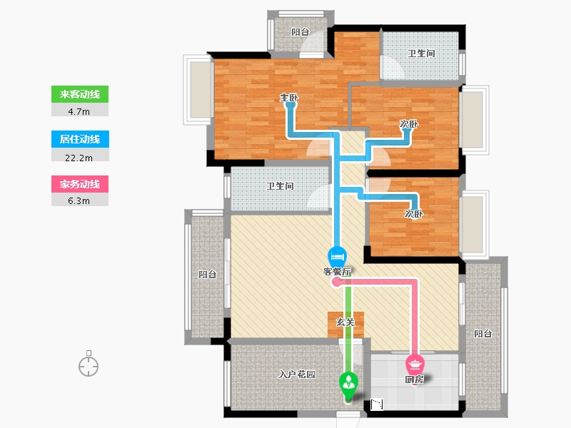 湖南省-永州市-湘源壹号-115.91-户型库-动静线