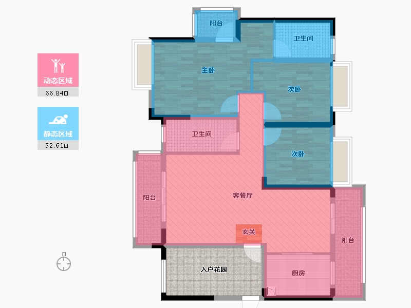 湖南省-永州市-湘源壹号-115.91-户型库-动静分区