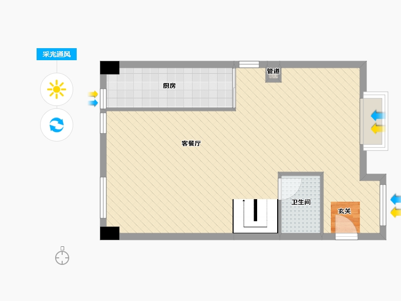 福建省-厦门市-龙湖春江郦城-63.24-户型库-采光通风