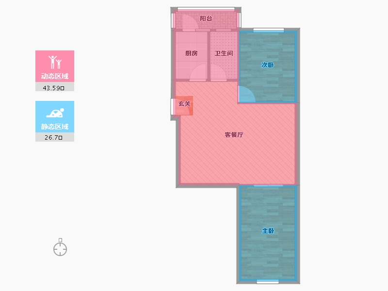 天津-天津市-远翠中里-63.22-户型库-动静分区