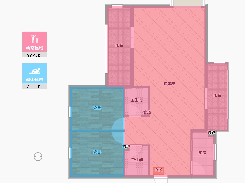 福建省-南平市-西湖丽景1栋-102.40-户型库-动静分区