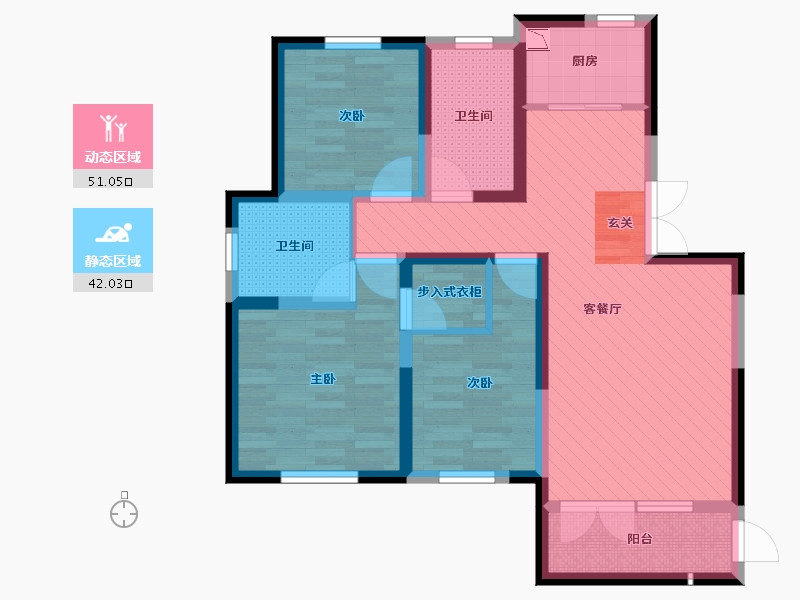 辽宁省-大连市-天下粮仓-79.82-户型库-动静分区