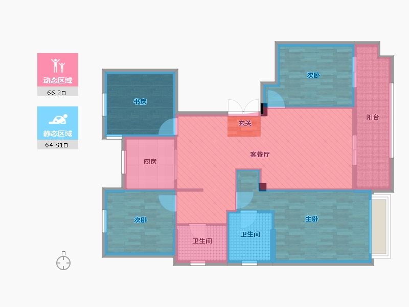 浙江省-嘉兴市-佳源优优滨海-117.19-户型库-动静分区