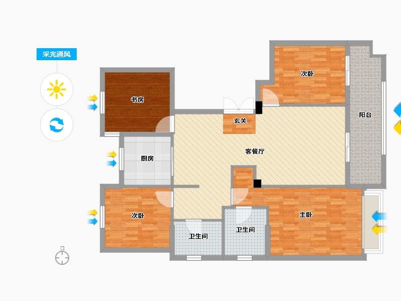 浙江省-嘉兴市-佳源优优滨海-117.19-户型库-采光通风