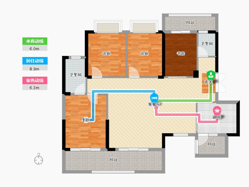 湖北省-恩施土家族苗族自治州-御景壹号-122.36-户型库-动静线