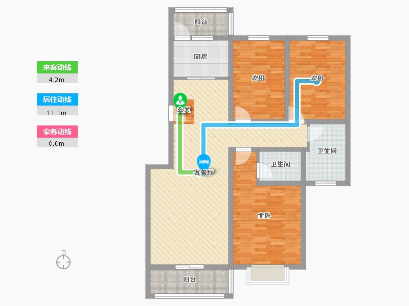 河南省-焦作市-远华府邸-111.00-户型库-动静线