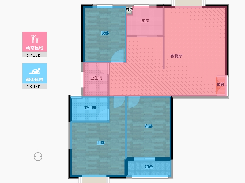 江苏省-盐城市-宝龙城市广场-105.60-户型库-动静分区