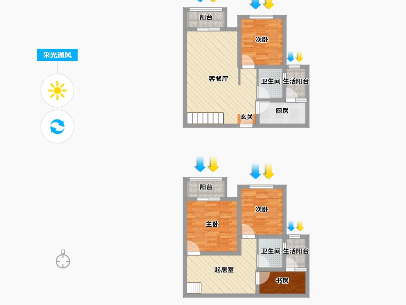 四川省-宜宾市-恒阳国际中心-91.69-户型库-采光通风