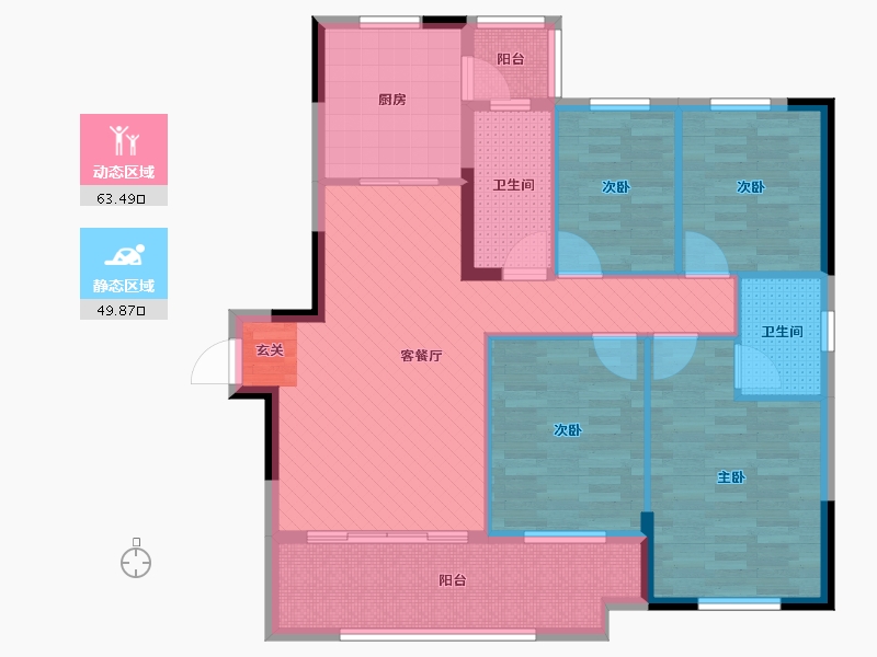 广西壮族自治区-桂林市-花语倾城-100.26-户型库-动静分区