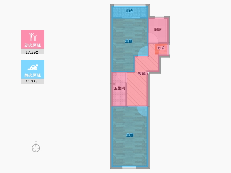 天津-天津市-丰乐里-42.18-户型库-动静分区