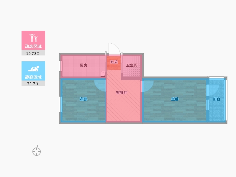 北京-北京市-农光东里-5号楼-44.02-户型库-动静分区