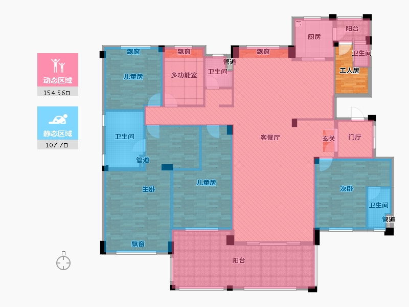 广东省-清远市-英德碧桂园-245.23-户型库-动静分区