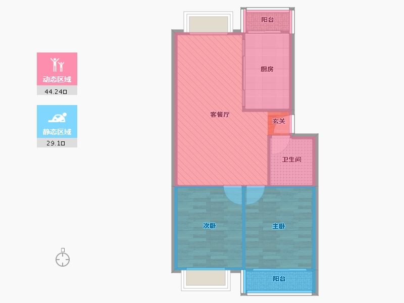 山东省-青岛市-金秋-65.80-户型库-动静分区