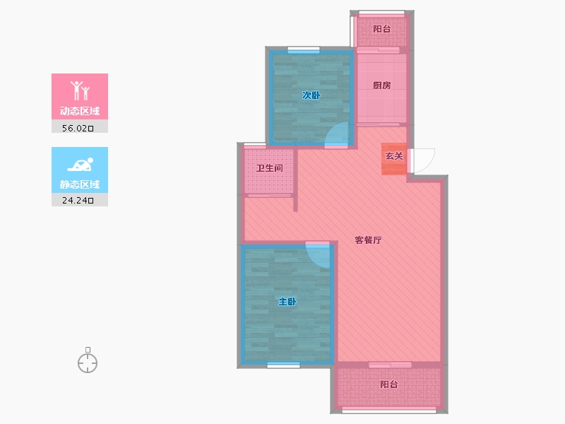 安徽省-马鞍山市-石山花园小区-70.00-户型库-动静分区