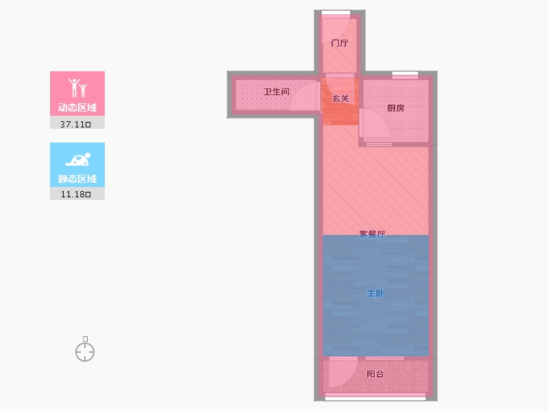 北京-北京市-翠林三里-18号楼-31.98-户型库-动静分区