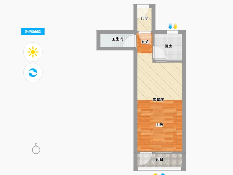 北京-北京市-翠林三里-18号楼-31.98-户型库-采光通风